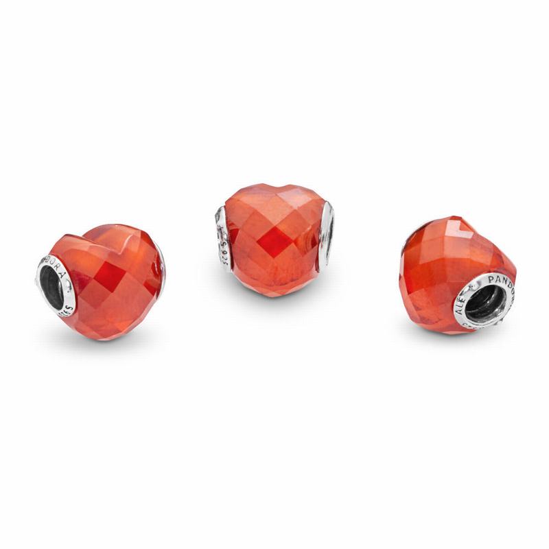 Talismane Pandora Shape Of Love Argint/Portocalii (620mDZKo)